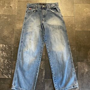 Vintage South Pole Denim Youth Size 16 Baggy Streetwear y2K Blue